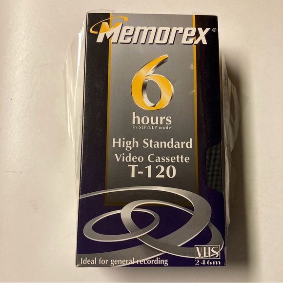 Memorex High Standard T-120 Sealed Blank VHS Video Tapes 6 Hours (pack of 2) - Picture 1 of 9